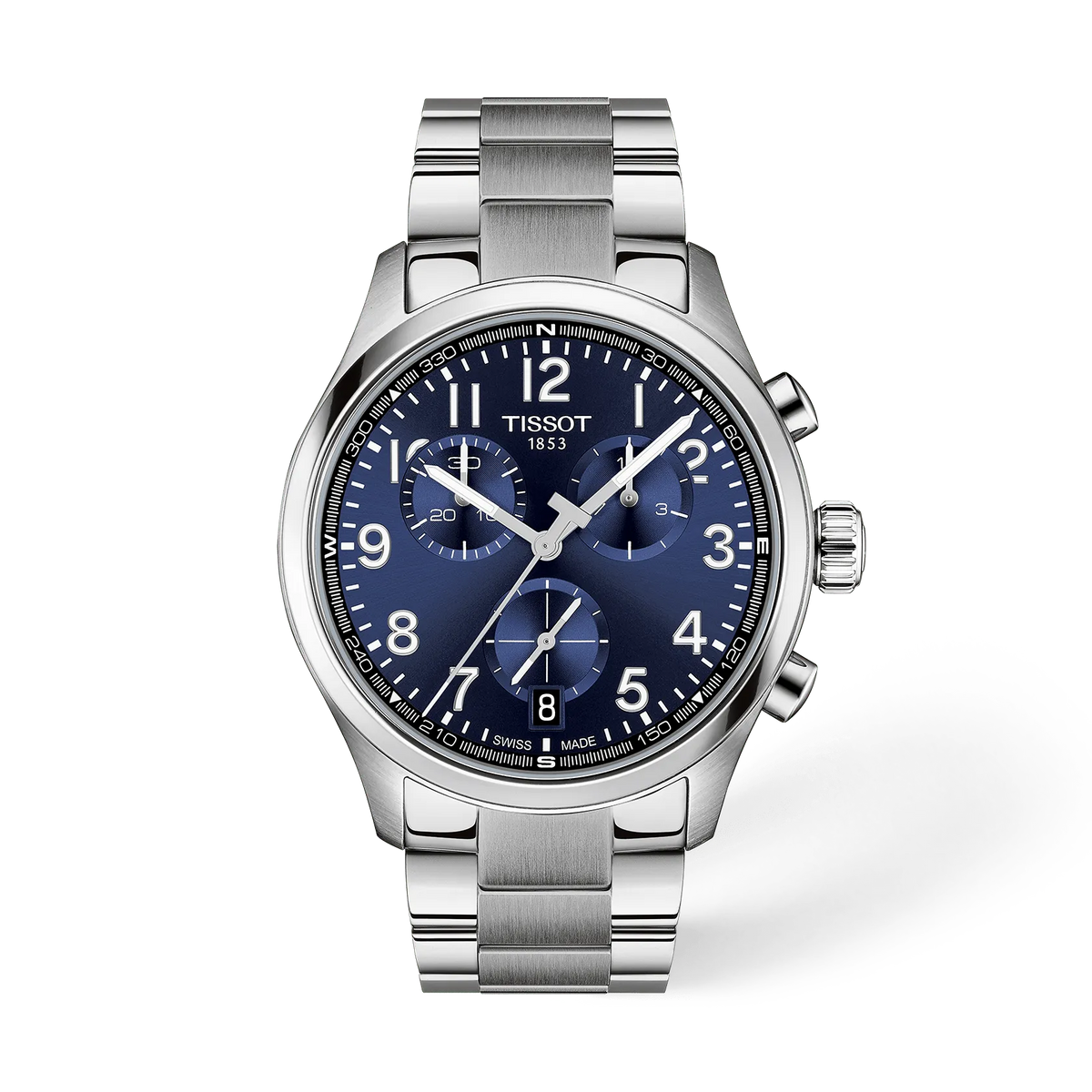 Tissot Chrono L 42mm blue dial quartz chronograph T116.417.11.042.00 - front studio view