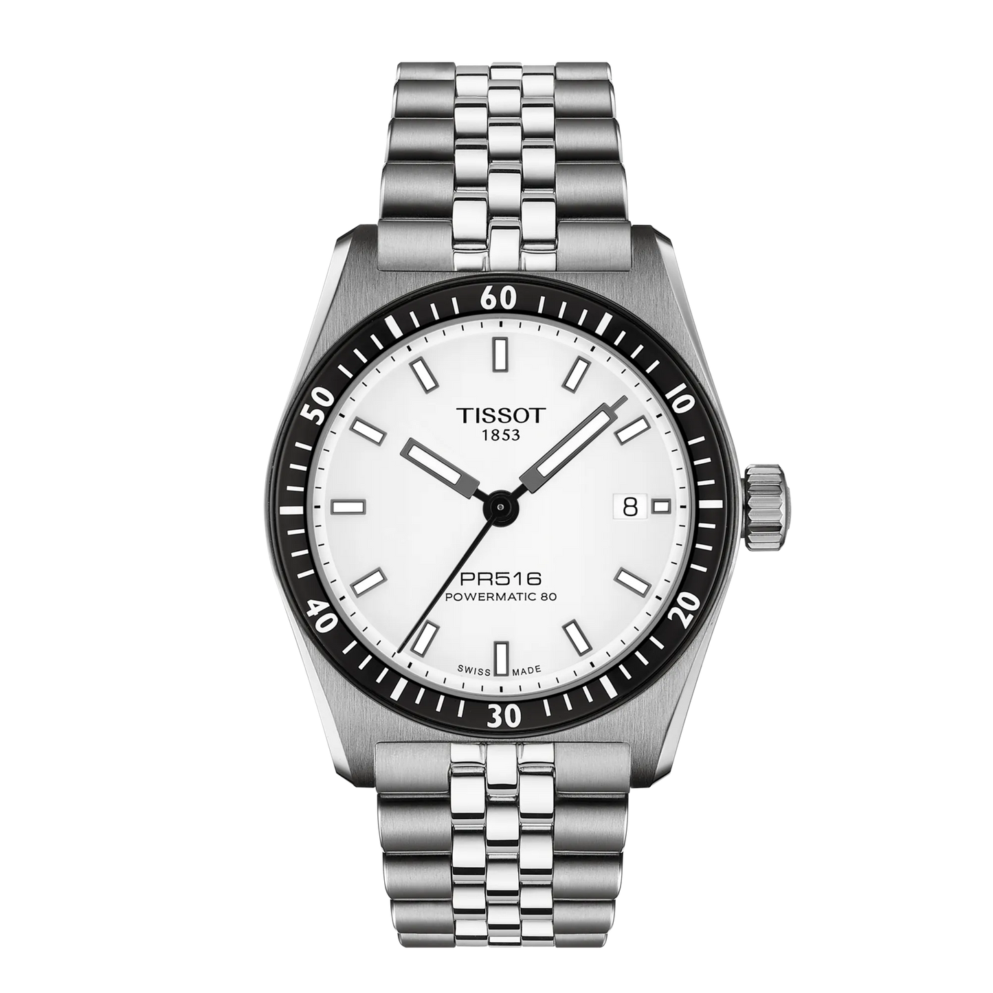 Tissot PR516 Powermatic Stainless Steel 38 MM White Dial Watch T149.407.11.031.00