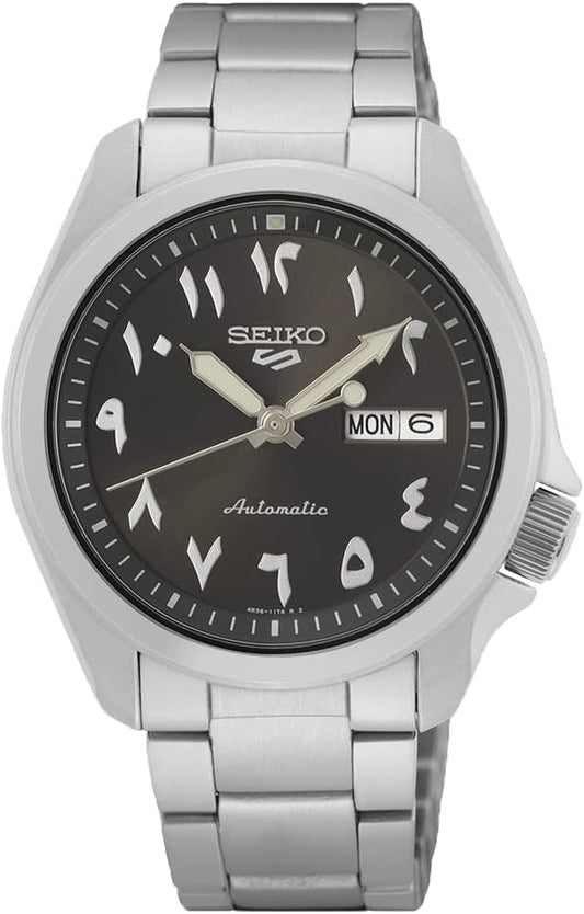 Seiko 5 Sports Arabic 40 MM Automatic Stainless Steel Grey Dial Watch SRPH47K1