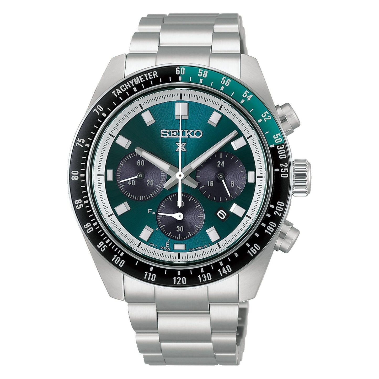 Seiko Prospex Speedtimer Solar Chronograph 41.4 MM Stainless Steel Two-Tone Bezel Watch HBJ003P1