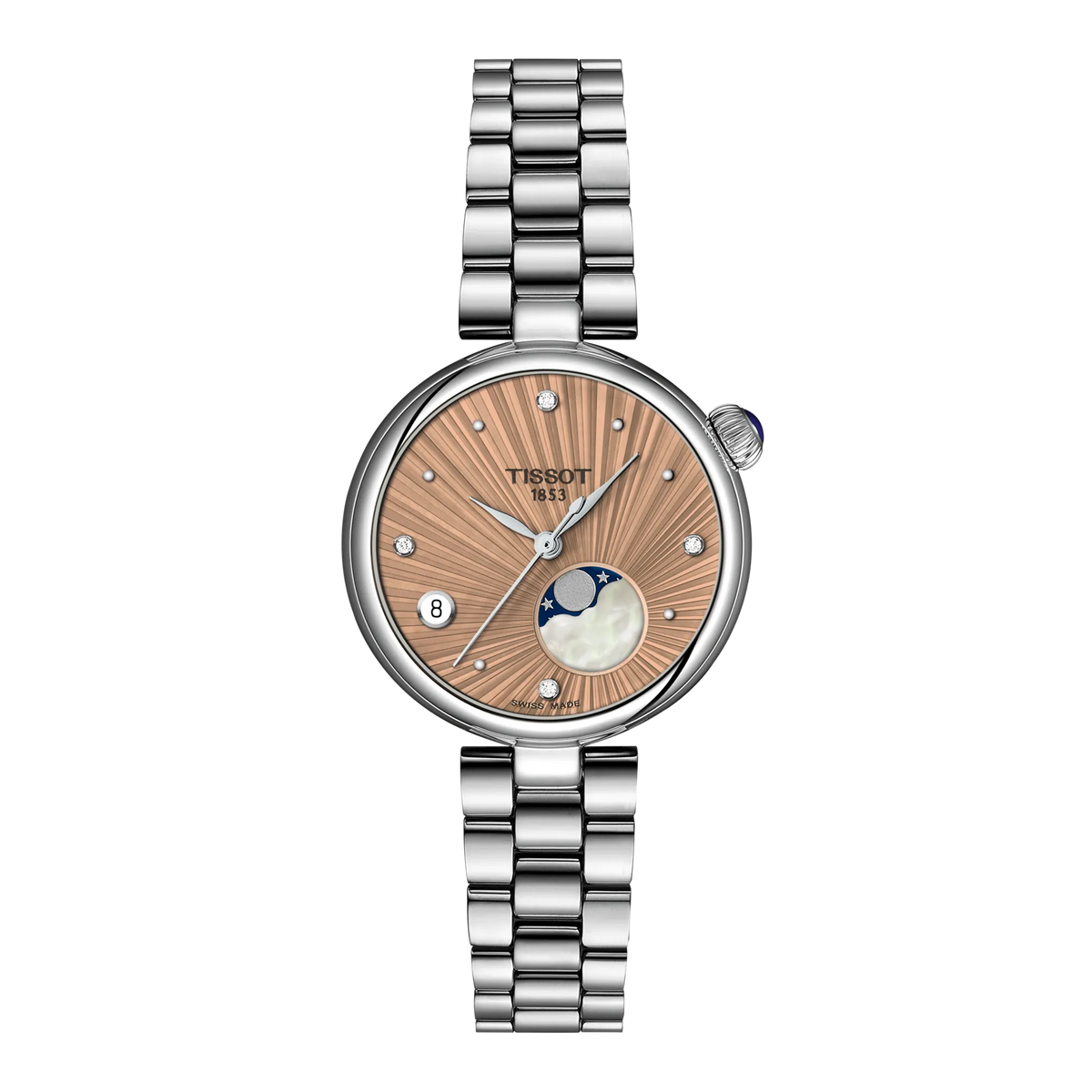 Tissot Desir Moonphase 29.6 MM Diamond Beige Dial Watch T152.223.11.546.00