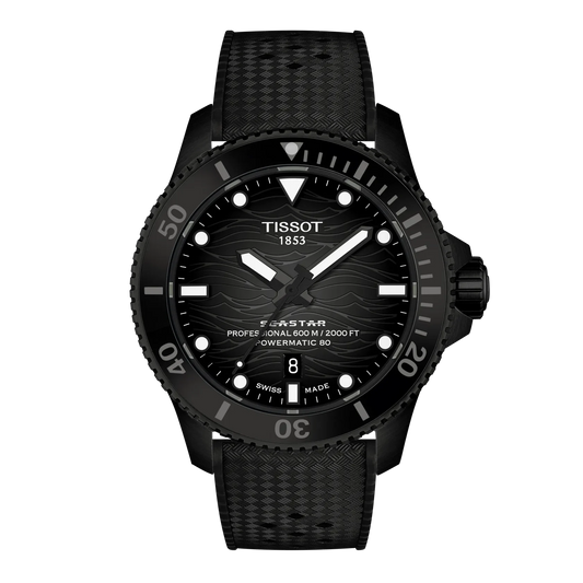 Tissot Seastar 2000 Black Dial SS 44 MM Watch T120.907.37.051.00