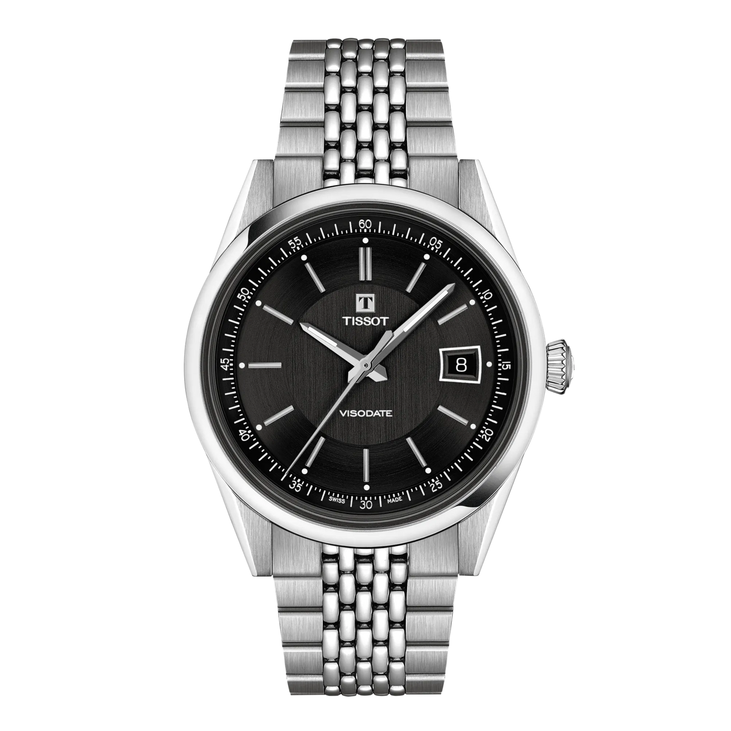 TISSOT VISODATE 39MM Automatic Black Dial Watch  T157.407.11.051.00
