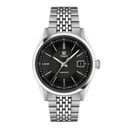 TISSOT VISODATE 39MM Automatic Black Dial Watch  T157.407.11.051.00