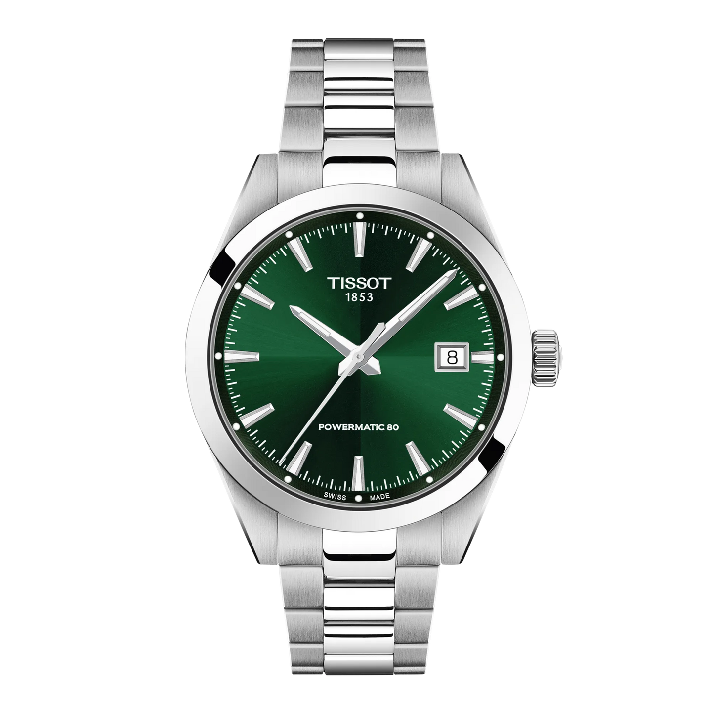 Tissot Gentleman 38MM Powermatic 80 SS Green Dial Watch T165.807.11.091.00