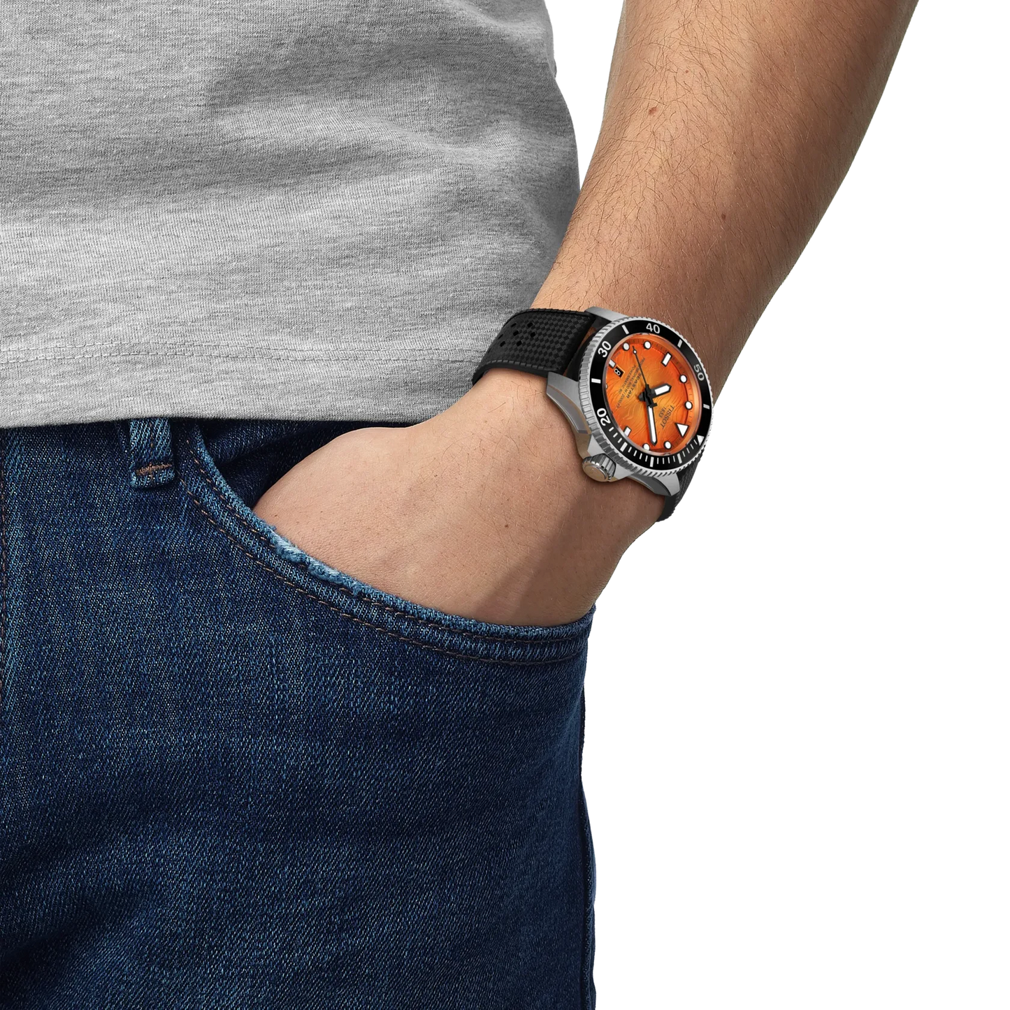 Tissot Seastar 2000 Orange Dial SS 44 MM Watch T120.907.17.281.00