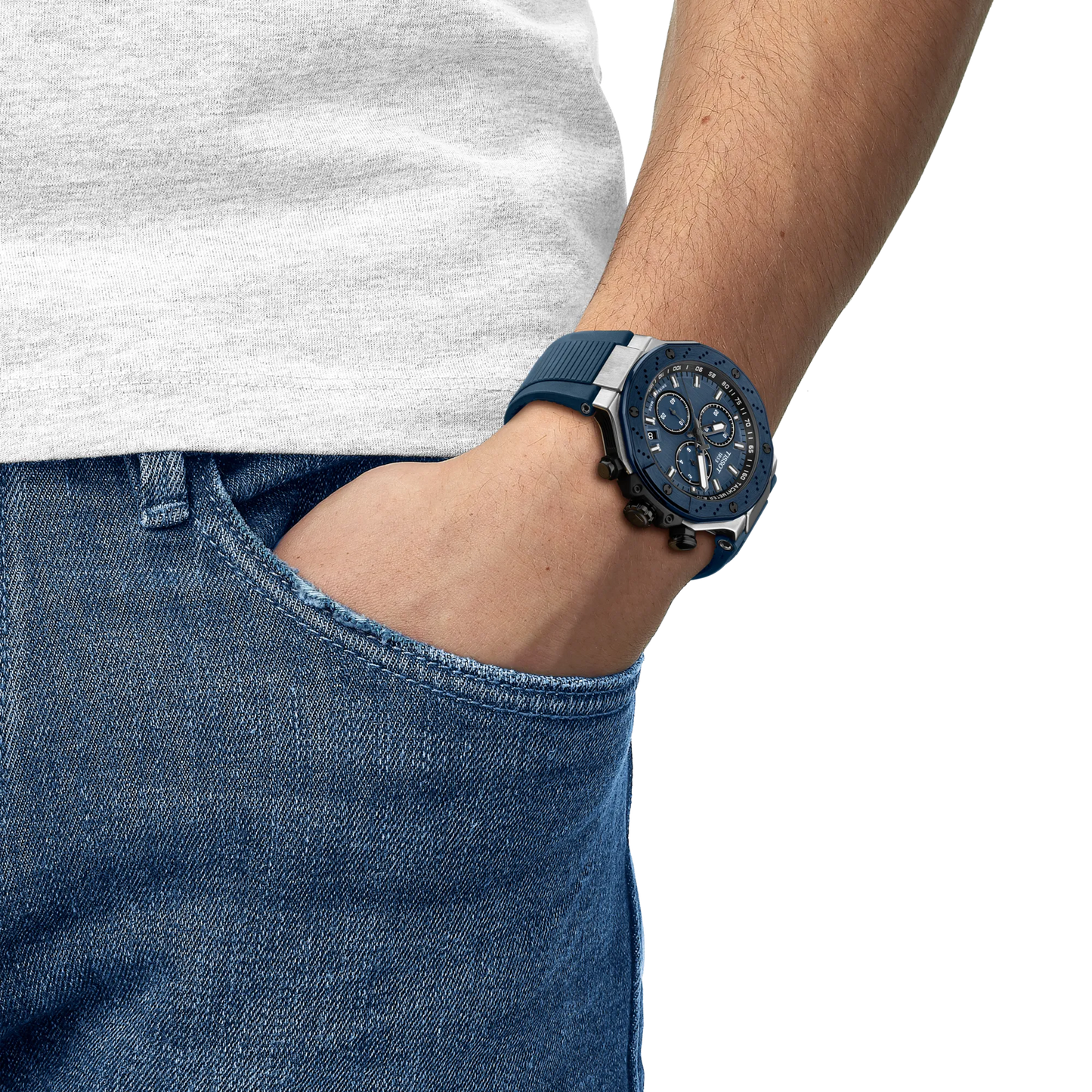 Tissot T-Race Quartz Movement 45 MM Blue Dial Watch T141.417.27.041.00