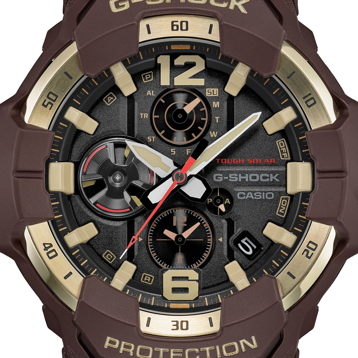 Casio G-Shock Gravitymaster GR-B300H-5A dial and indexes