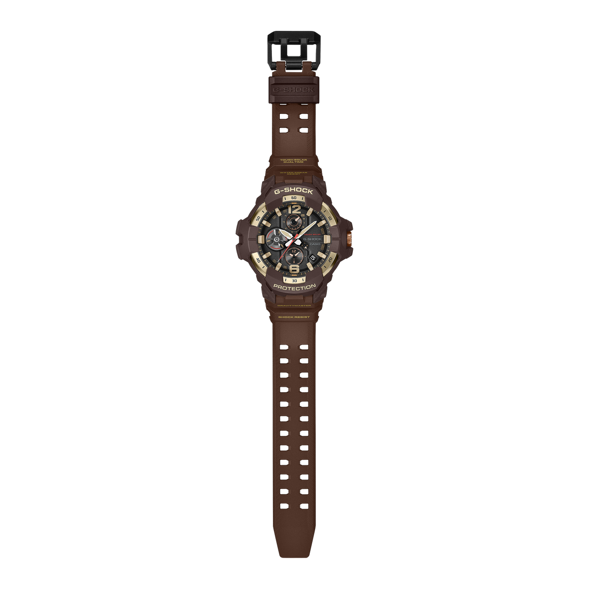 Casio G-Shock Gravitymaster GR-B300H-5A front view with brown resin band