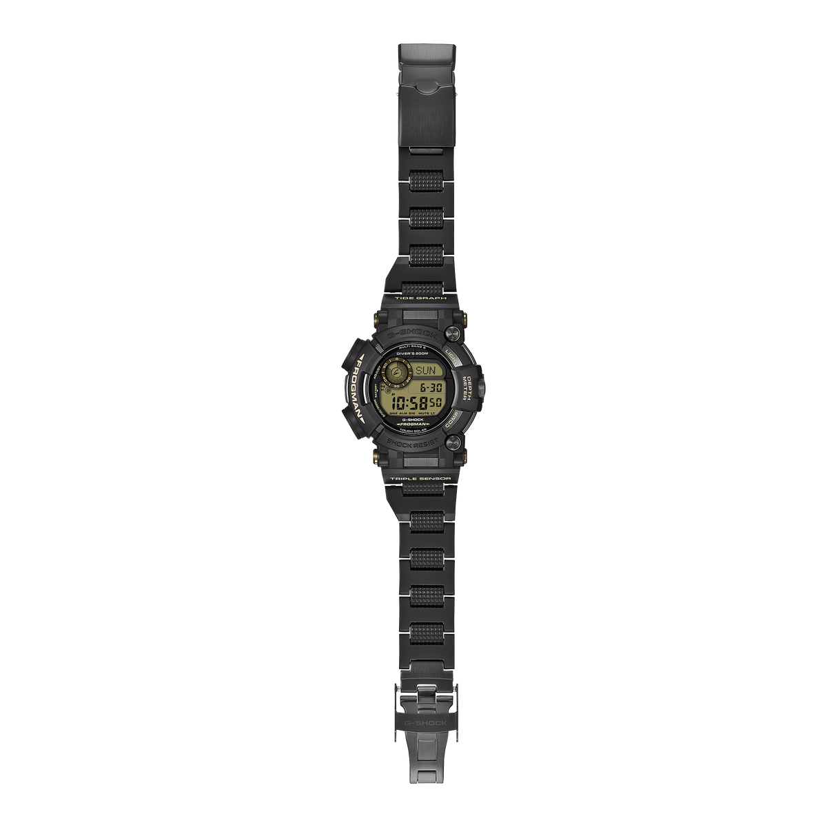 Casio G-Shock Frogman GWF-D1000BC-1 front view with composite band