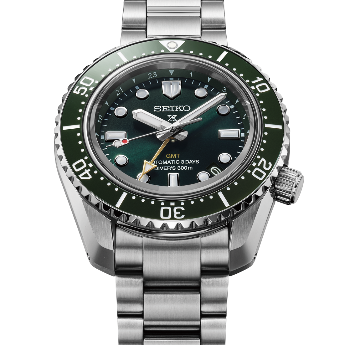 Seiko Prospex Sea 1968 Heritage Diver's GMT SS 42 MM Green Dial Watch HBC001J1