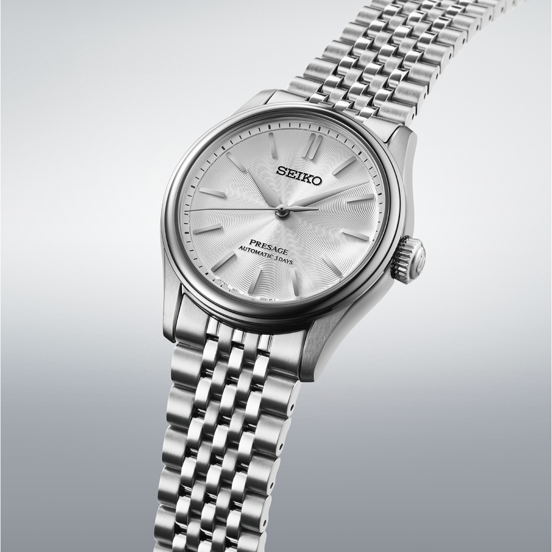 Seiko Presage Classic Series Automatic 38 MM Steel Silver Dial Watch HCC001J1