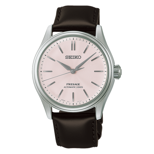 Seiko Presage Classic 38 MM SS Sakura Pink Dial Automatic Watch HCC003J1