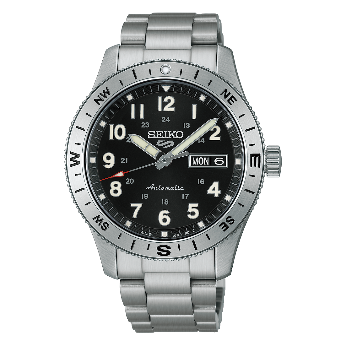 Seiko 5 Sports Field Series 41 MM Automatic SS Black Dial Watch HDB006K1