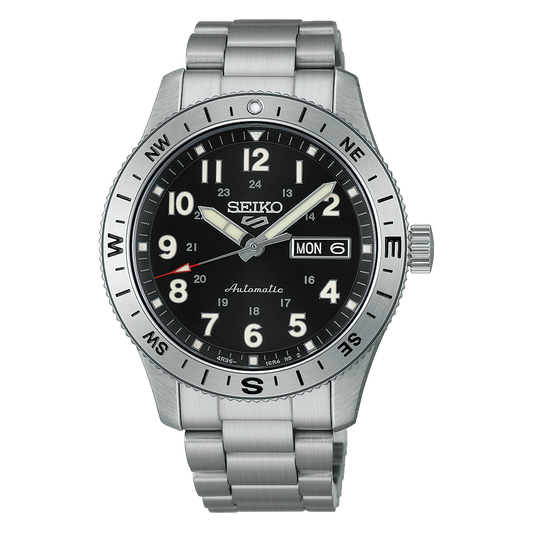 Seiko 5 Sports Field Series 41 MM Automatic SS Black Dial Watch HDB006K1