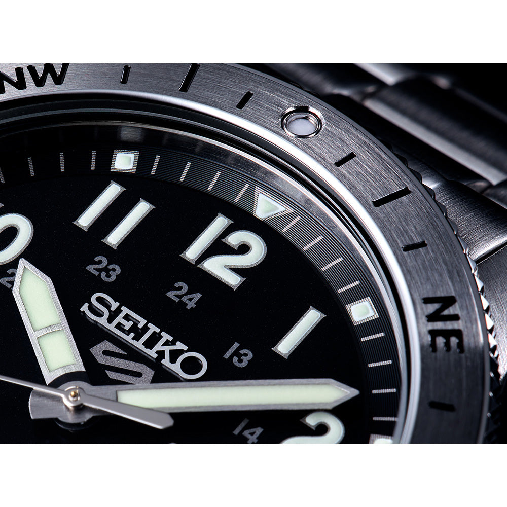 Seiko 5 Sports Field Series 41 MM Automatic SS Black Dial Watch HDB006K1