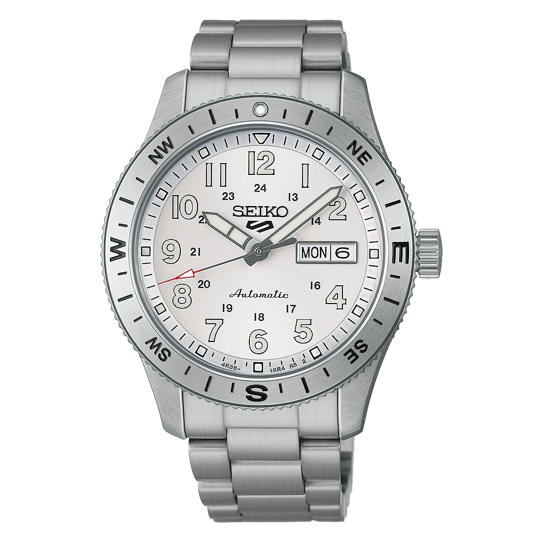 Seiko 5 Sports Field Series 41 MM Automatic SS Silver Dial Watch HDB007K1