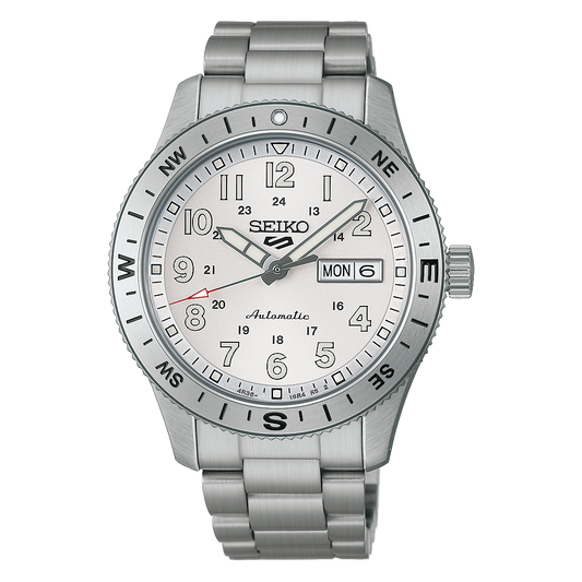 Seiko 5 Sports Field Series 41 MM Automatic SS Silver Dial Watch HDB007K1