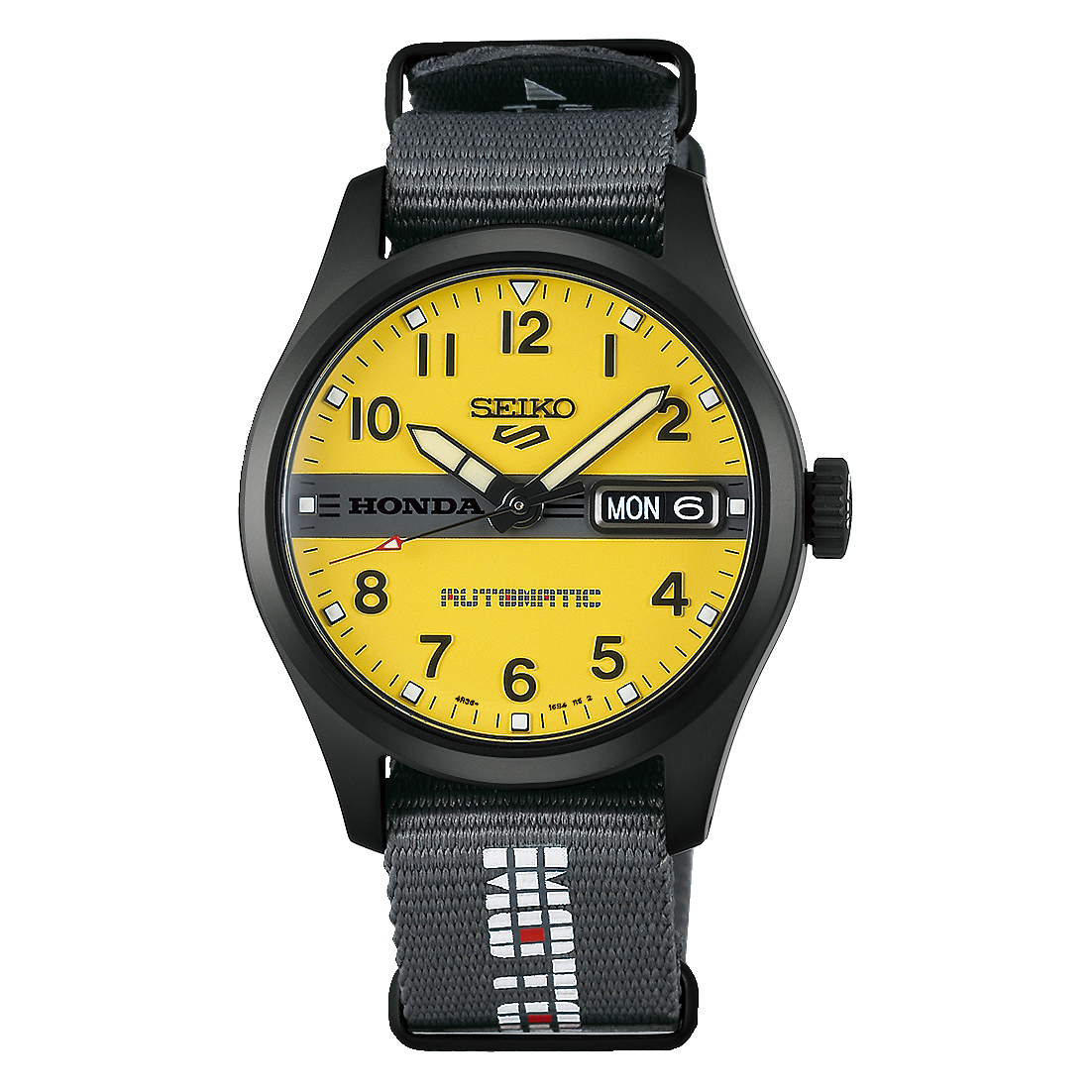 *PRE-ORDER* Seiko 5 Sports x Honda Motocompo Limited Edition 36.4 MM SS Automatic Yellow Dial Watch HDB010K1