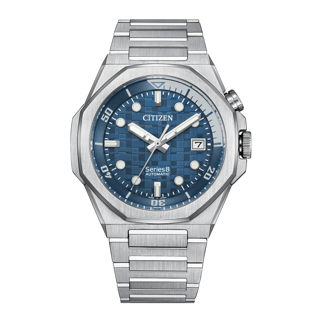 CITIZEN Series 8 Automatic Stainless Steel 40.6  MM Blue Dial Watch NB6060-58L