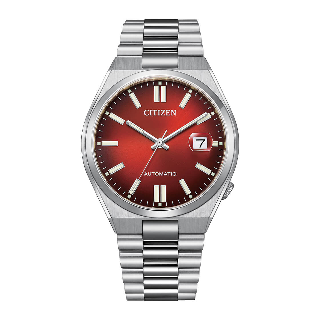 CITIZEN Mechanical Automatic Stainless Steel 40 MM Red Dial Watch NJ0150-56W