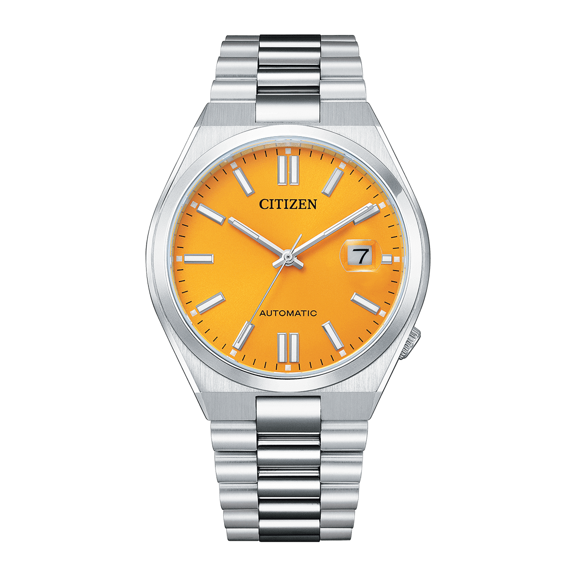 CITIZEN Mechanical Automatic Stainless Steel 40 MM Yellow Dial Watch NJ0150-81Z