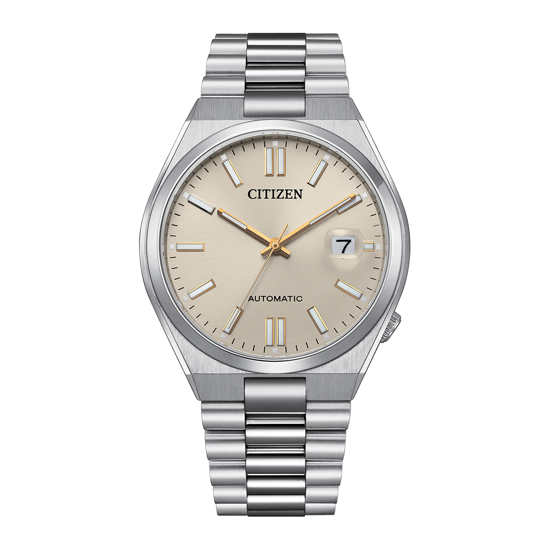CITIZEN Mechanical Automatic Stainless Steel 40 MM Beige Dial Watch NJ0151-88W