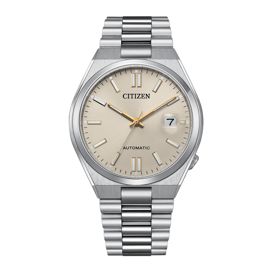 CITIZEN Mechanical Automatic Stainless Steel 40 MM Beige Dial Watch NJ0151-88W