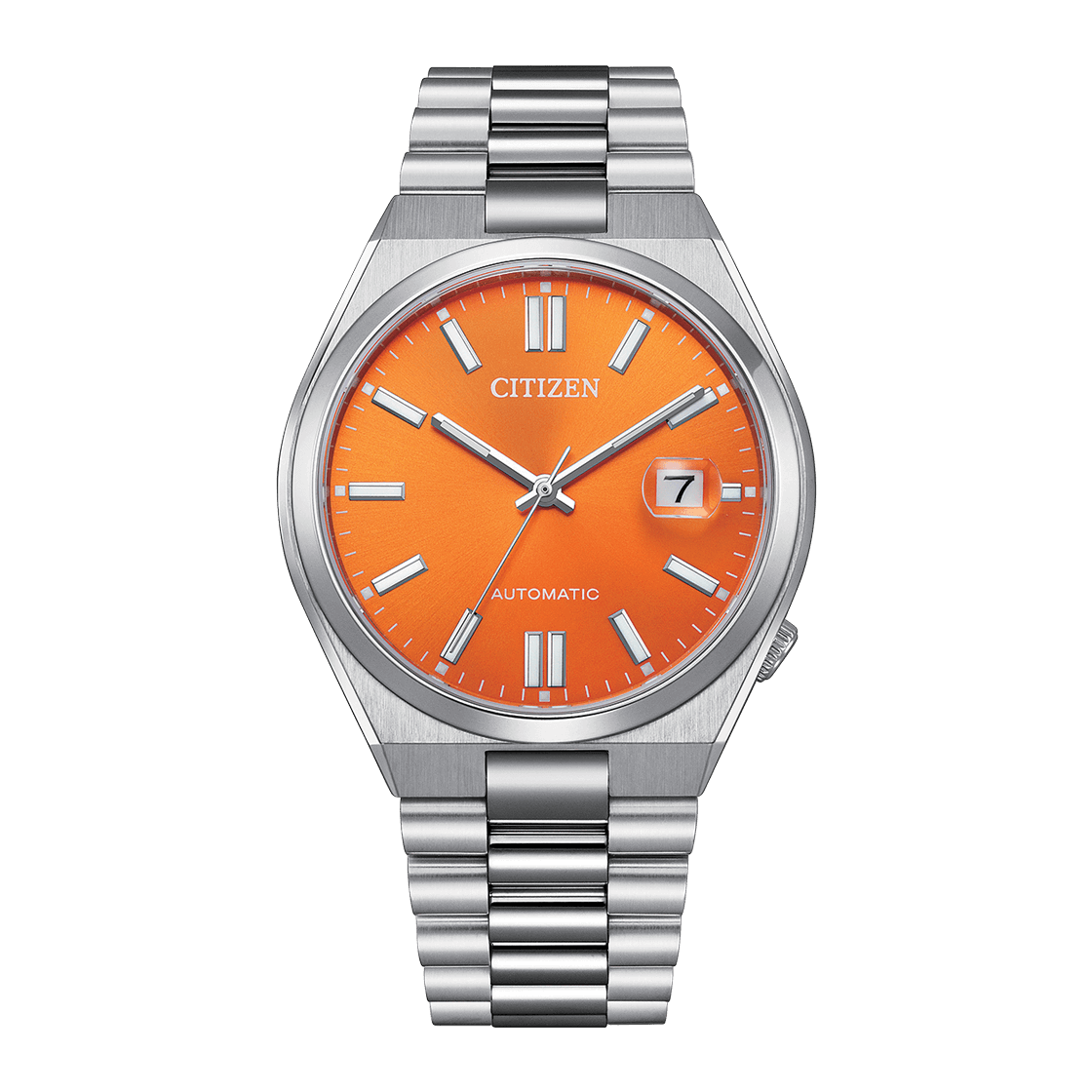 CITIZEN Mechanical Automatic Stainless Steel 40 MM Orange Dial Watch NJ0151-88Z