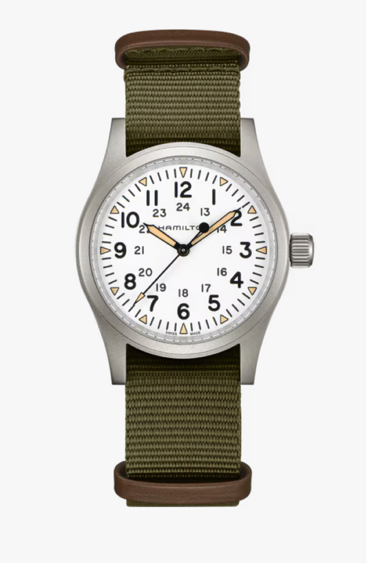 Hamilton Khaki Field Mechanical 38 MM White Dial Watch H69439411