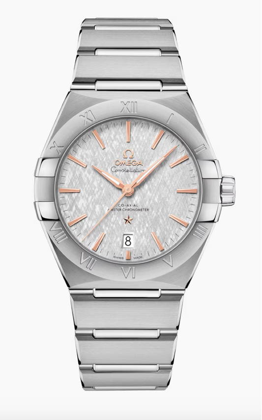 Omega Constellation 39 MM Steel On Steel Rhodium-Grey Dial Watch 131.10.39.20.06.001