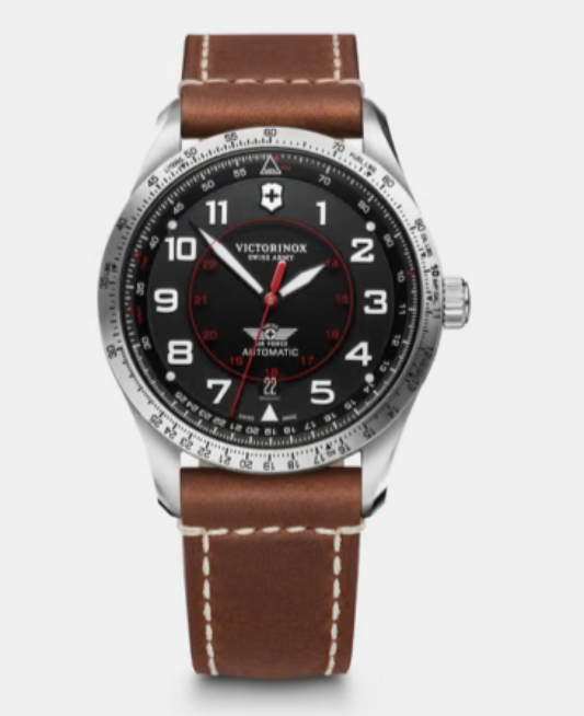 Victorinox AirBoss Mechanical 42 MM Stainless Steel Black Dial Watch 241973