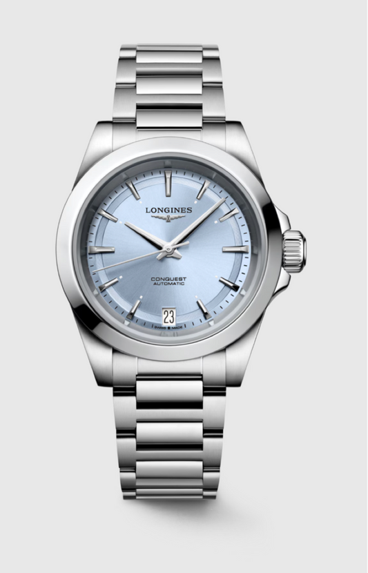 Longines Conquest Magnetic Resistant 34MM Stainless Steel Automatic Sunray Blue Dial Watch L34304926