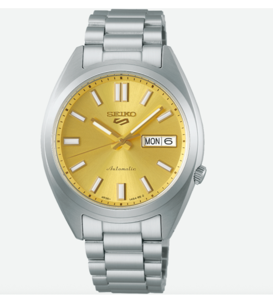 Seiko 5 Sports Series 38 MM SS Yellow Dial Automatic Watch SRPL59K1