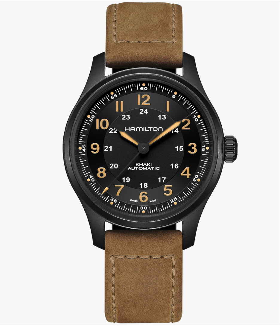 Hamilton Khaki Field Titanium Automatic 42 MM Black Dial Watch H70665533