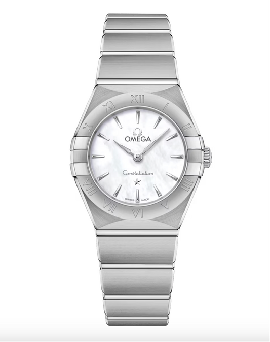 Omega Constellation 25 MM Steel On Steel White Dial Watch 131.10.25.60.05.001