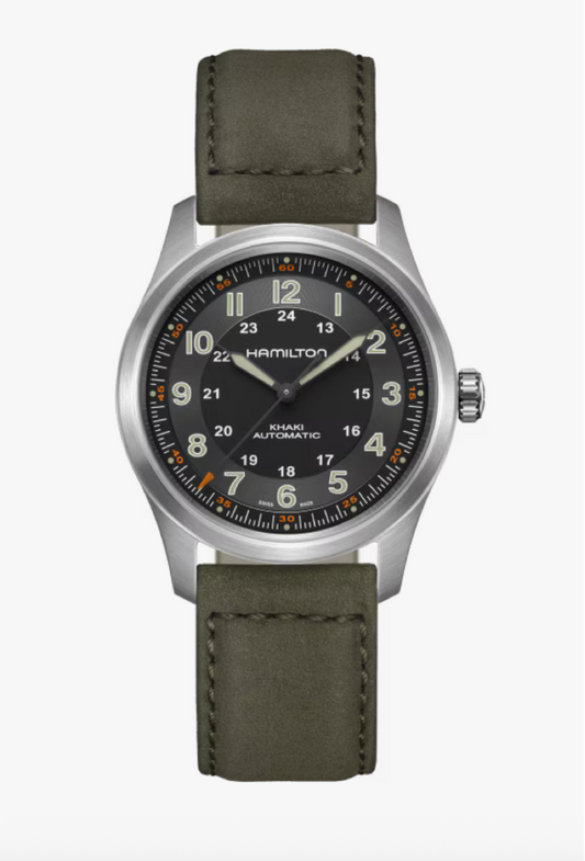 Hamilton Khaki Field Titanium Automatic 38 MM Black Dial Watch H70205830