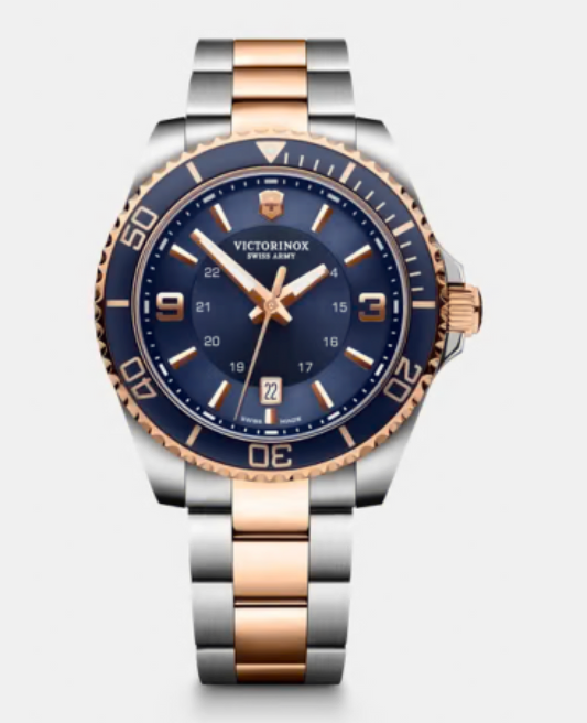 Victorinox Maverick Large 43 MM Stainless Steel Blue Dial Watch 241950