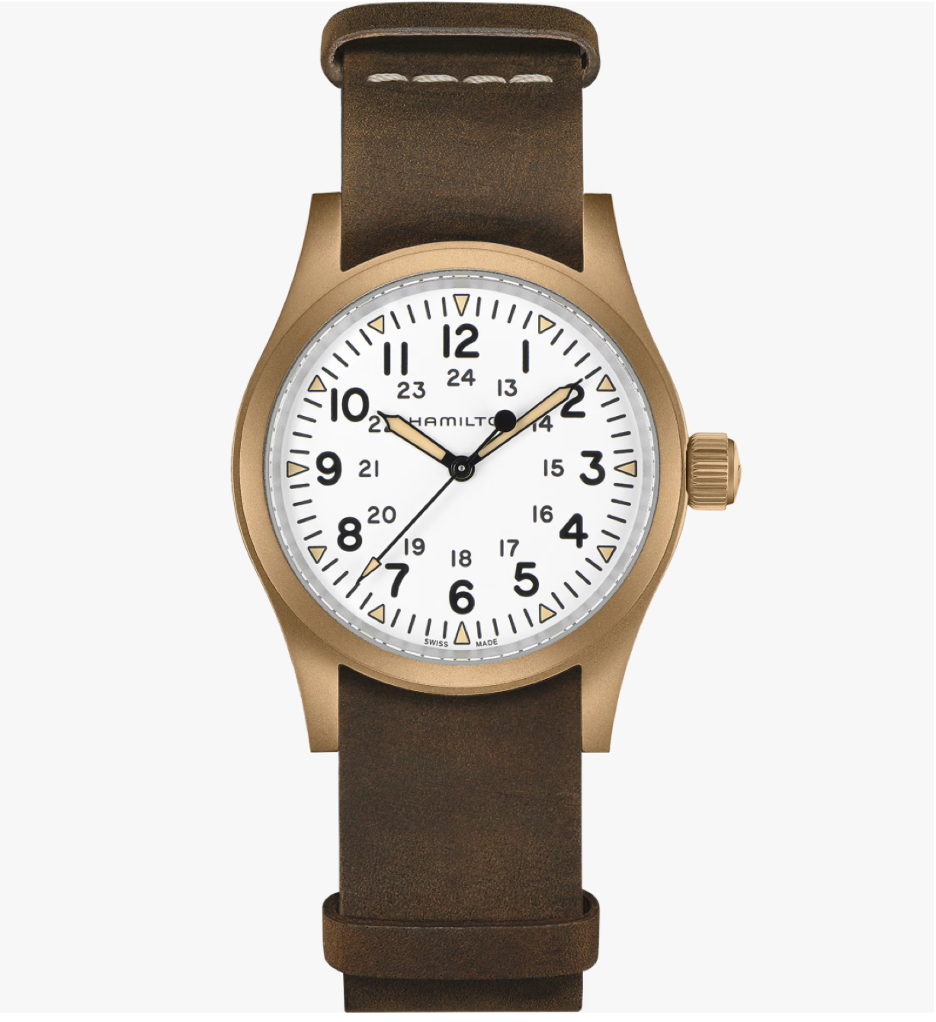 Hamilton Khaki Field Mechanical Bronze 38 MM White Dial Watch H69459510