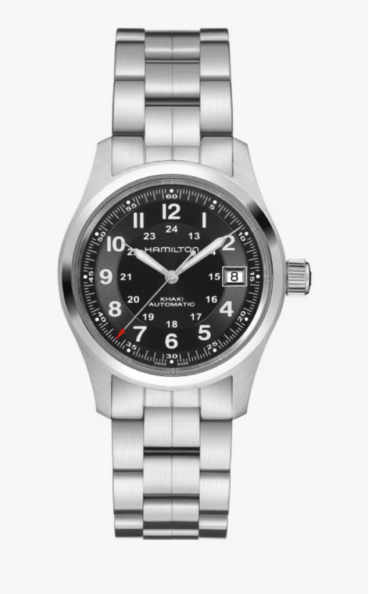 Hamilton Khaki Field Automatic Stainless Steel 38 MM Black Dial Watch H70455133