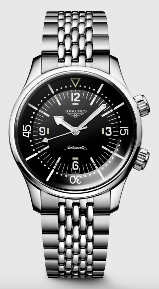 Longines Legend Diver 39MM Stainless Steel Automatic Black Dial Watch L37644507