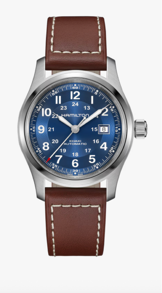 Hamilton Khaki Field Automatic Stainless Steel 42 MM Blue Dial Watch H70605540