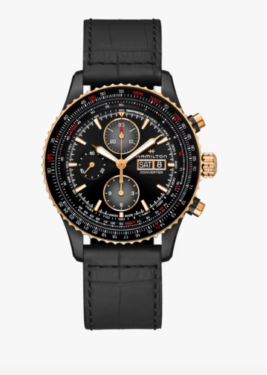 Hamilton Khaki Pilot Converter Chrono Automatic 44 MM Black Dial Watch H76736730