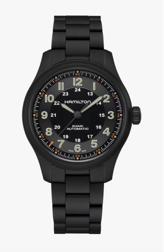 Hamilton Khaki Field Titanium Automatic 42 MM Black Dial Watch H70665130