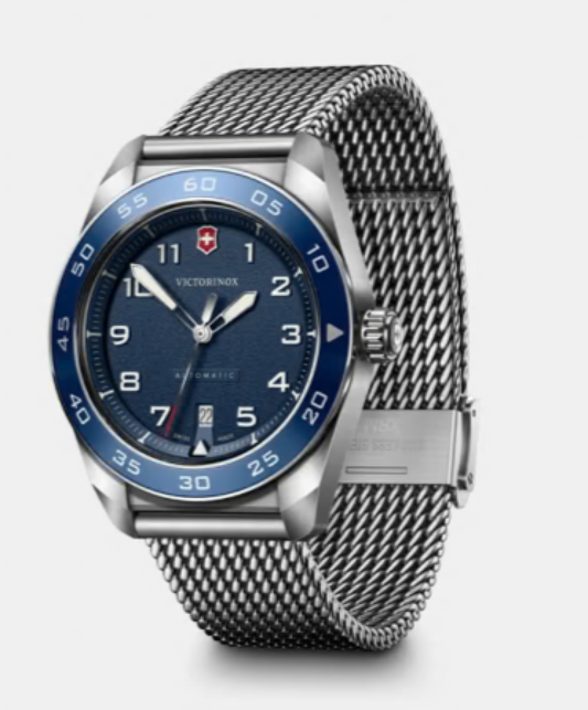 Victorinox Swiss Army Automatic 42 MM Stainless Steel Blue Dial Watch 242045