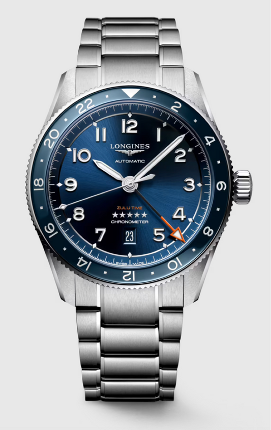 Longines Spirit Zulu Time Automatic 42 MM SS Blue Dial Watch L38124936