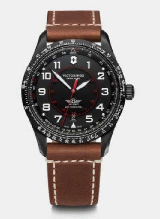 Victorinox AirBoss Mechanical 42 MM Stainless Steel Black Dial Watch 241886