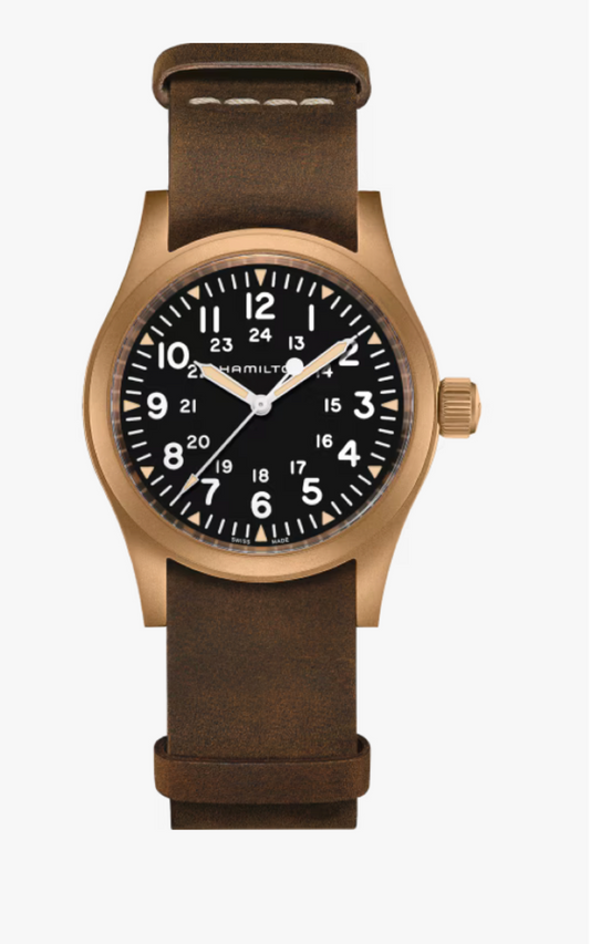 Hamilton Khaki Field Mechanical Bronze 38 MM Black Dial Watch H69459530