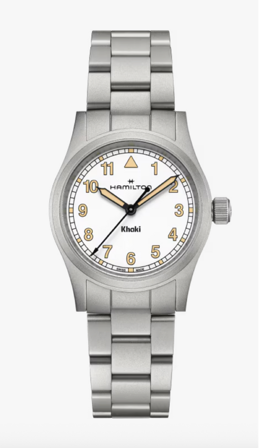 Hamilton Khaki Field Quartz 33 MM White Dial Watch H69301110