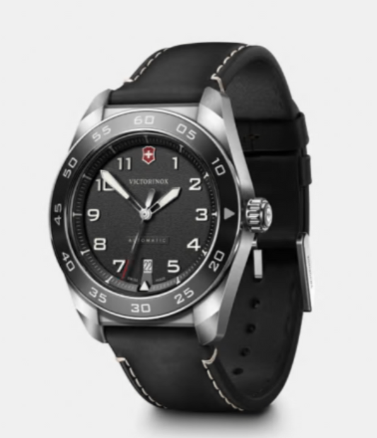 Victorinox Swiss Army Automatic 42 MM Stainless Steel Black Dial Watch 242044